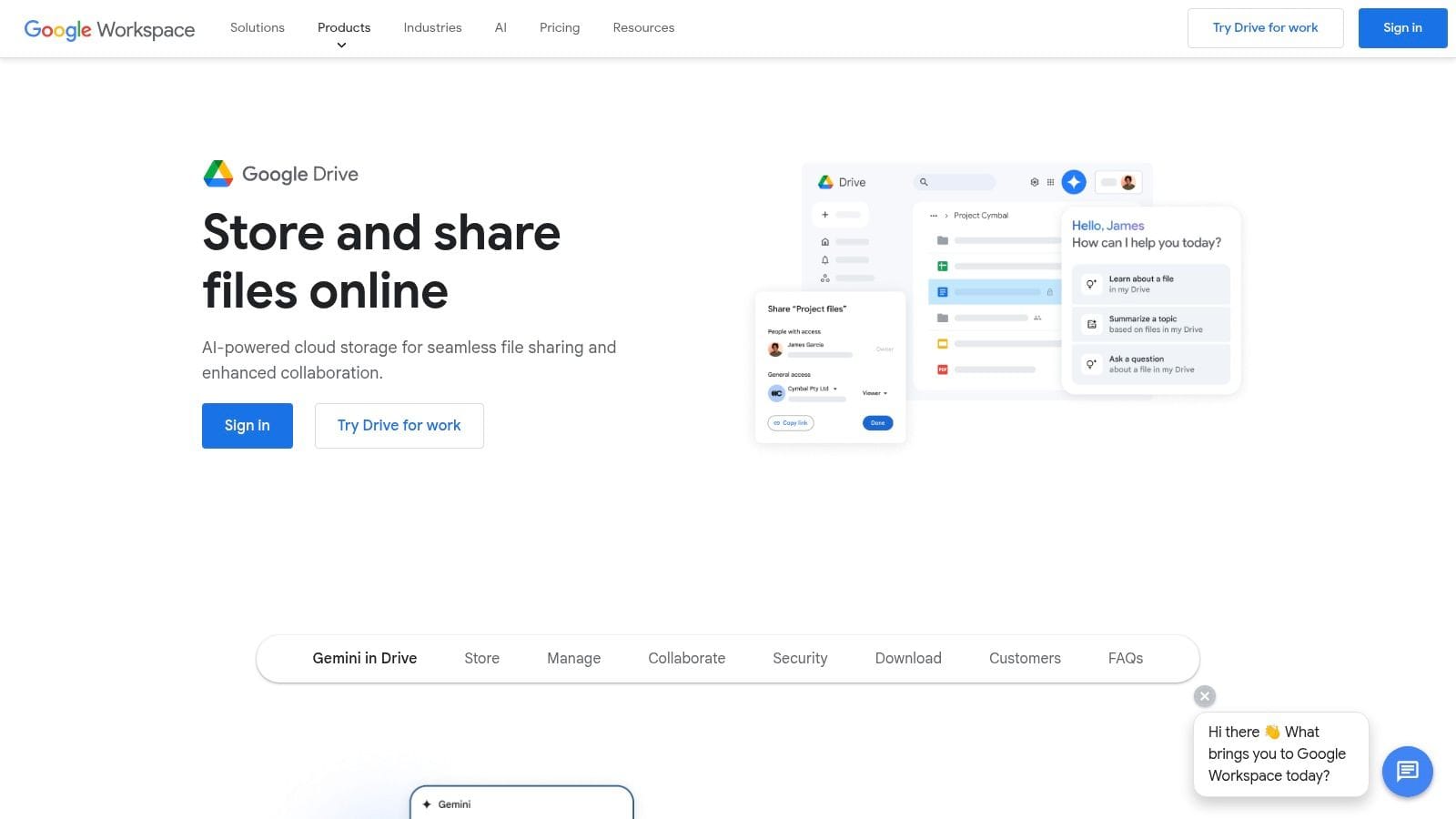 Google Drive interface from the original article